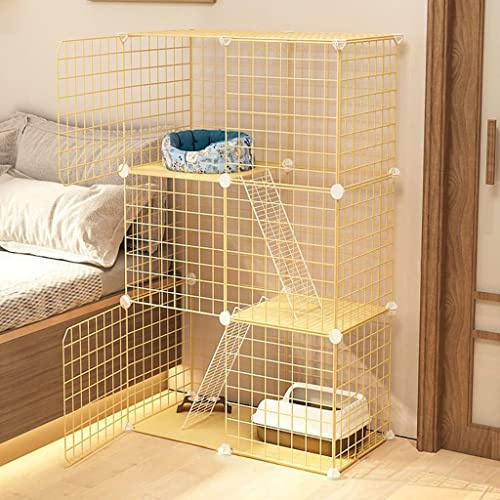 Haustier-Laufstall, robustes Metallgitter-Gehege für Kleintiere, ideal für Kaninchen, Igel, Katzen und Welpen, tragbar für drinnen und draußen