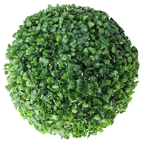 TOYANDONA Artificial Grass Ball 25cm Hanging Simulated Plant Topiary Ball Green Leaf Decorative Ceiling Ornament for Indoor Mall Window Display Home Decoration