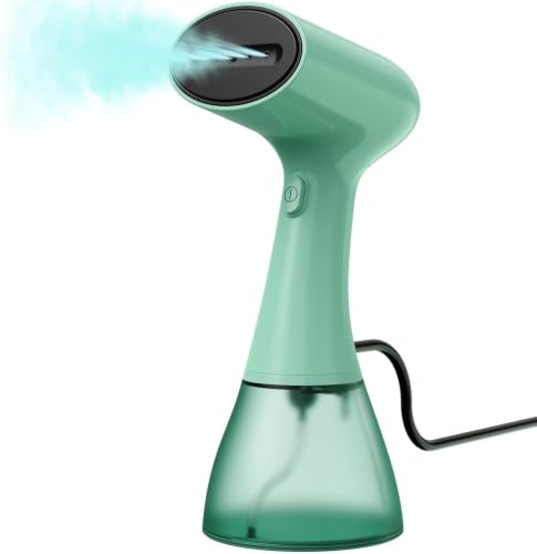 OLAYMEY Clothes Steamer 1800W Handheld, 400ml Tank, 20s Fast Heat-up (T201) | Powerful Steamer Clothing, Detachable Water Tank,Portable Garment Steamer, 30g/min Steam, 25Mins Runtime, 360° Leak-Proof