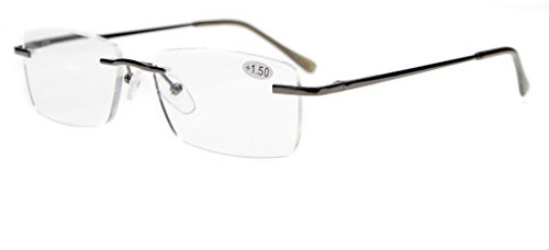 Eyekepper Frauen Rimless Lesebrille mit rechteckigen Gläsern Herren