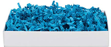 SizzlePak Türkis, blau-grünes Füllmaterial und Polsterpapier zum Füllen, Polstern, Dekorieren von Geschenk-Verpackungen, Hochzeit, Weihnachten - 1 kg | Zum Füllen, Polstern, Dekorieren von Geschenk-Verpackungen, Hochzeit, Weihnachten