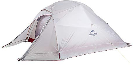 Naturehike Cloud-Up 3 Tenda Ultraleggera 3 Persone Tenda Zaino in Spalla per Escursionismo Campeggio All'aperto (20D Grigio con Gonna Aggiorna)
