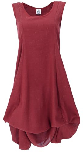 GURU SHOP Vestido largo de verano convertible para mujer, de algodón, largo y medio, ropa alternativa rojo M