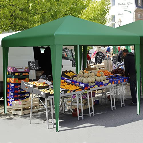 YITAHOME 3x3M Instant Heavy Duty Pop Up Gazebo, Folding Garden Camping Party Tent Canopy Marquee with Roller Bag, Stakes and Ropes for Patio Markets Beach