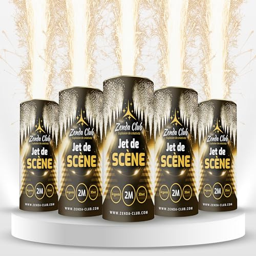 Zenda club® Getti di scena 2 Metri 30 secondi Argento, Altezza effetto 2 metri, Articolo venduto in multipli di 5 Senza trigger
