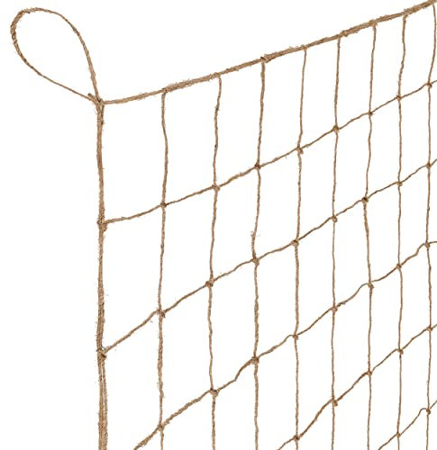 GardenGloss Jute Ranknetz Nachhaltig 100% Biologisch Abbaubar - Mit grosser Maschenweite für Gurken, Tomaten und Anderen Gemüsepflanzen - Rankhilfen für Kletterpflanzen (2m x 2.5m)