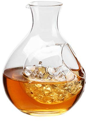 Crystal Ice Flask Glass Wine Bottle Hamster Nest Cooling Room Hole Sake Glass Beer Cooler Dispenser Carafe Decanter (300M)