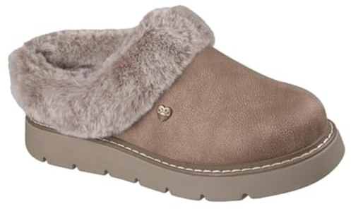 Skechers Women's Keepsakes LITE Cozy Blend Slipper, Taupe, 4 UK