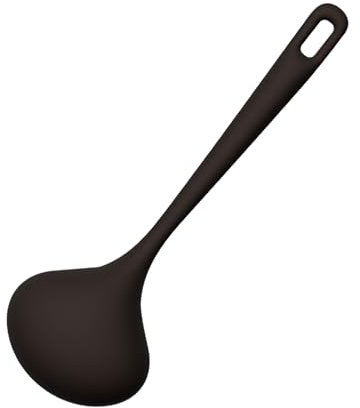 Fackelmann Fenix Cazo de Cocina, Material RPET 100% Reciclado, Plástico Reciclable con Alta Resistencia al Calor hasta 230ºC, Alta Durabilidad, Anti Rayaduras, Color Negro, 30 cm, 1 ud.