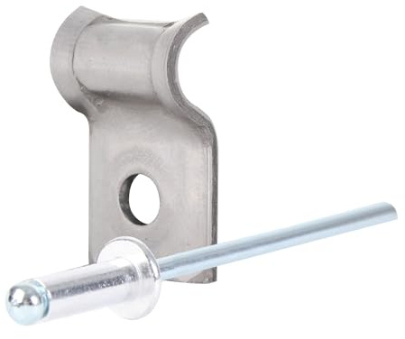 Alberts 855529 Soporte de alambre de tensión con pasador de remache, acero inoxidable, Juego de 50