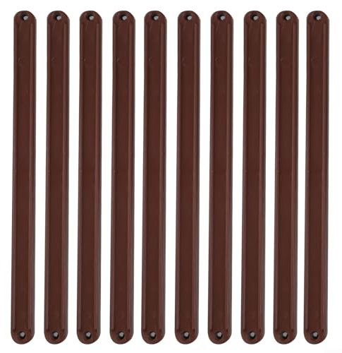 Aggiorna i tuoi armadi con 10 guide per cassetti in plastica, facile installazione (marrone, 235 mm)