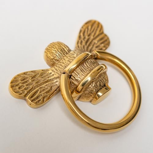 Brass bee Bee Ring Drawer Pulls Drawer Knob| Brass Finish | Bee Drawer Handle Solid Cabinet knob | Cupboards Doors Cabinets