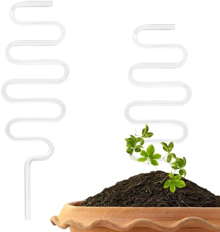 Sghtil Soporte para plantas Monstera, pequeño enrejado para plantas en macetas, 2 marcos de metal para trepar herramientas de jardín, escalador de plantas de interior, soporte decorativo para