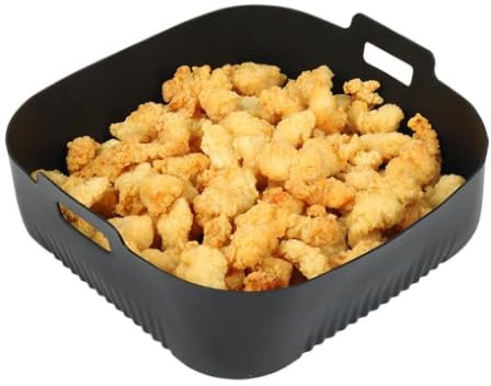 Silikonform HeißLuftfritteuse für COSORI Heißluftfritteuse Klein 2L und Midea Heißluftfritteuse 2L, 2 Pcs Airfryer Silikonform, Air Fryer Silikon Einsatz Zubehör Wiederverwendbar Anstelle Backpapier