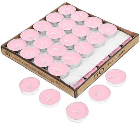 Cabilock 50pezzi Candele Rotonde Per Matrimonio Decorazioni Profumo Per Ricevimenti Nuziali Regali Fidanzamento Per Bomboniere e Lumini Da Matrimonio