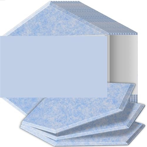 Panneaux Acoustiques Hexagonaux Panneaux insonorisants haute densité résistants aux flammes absorbant le bruit éliminant les échos(19 Light Sky Blue,6 Pcs,1.2cm Medium Density)