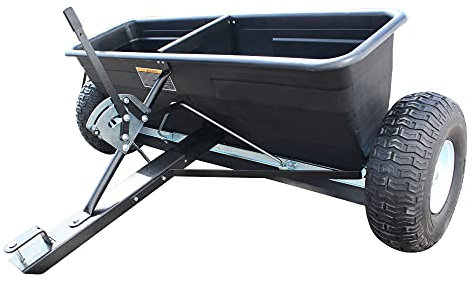 SECURA Anhängestreuer Salzstreuer Düngerstreuer 80KG kompatibel mit Agria Rasentraktor