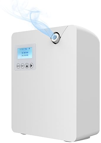 Aroma Diffuser, 300ml Aromatherapie Diffusor, Intelligenter Duftluftgerät mit Vernebelungstechnologie, Aromatherapie-Diffusor, leiser Duftvernebler für Zuhause, Hotel, Spa, Büro (Weiß)