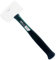 Art Color Gummihammer weiß 450g - Verlegehammer mit Soft-Grip Fiberglasstil für extra Handlichkeit und streifenfreies Arbeiten - langlebiger Schonhammer aus Hartgummi - ⌀=55mm