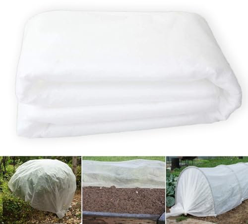 Plant Covers Freeze Protection 30gsm, 2m x 5m Garden Fleece Frost Protection, Horticultural Plants Vegetable Shade Blanket Non-Woven Fabric Garden Winter Fleece Frost Covers Blanket for Cold Weather