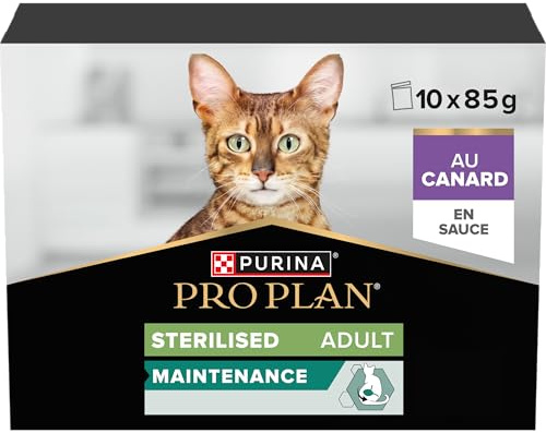 PRO PLAN Adulte Stérilisé Maintenance Canard en Sauce 10x85g