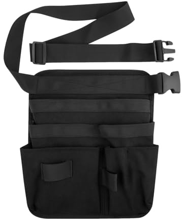 Riñonera para servidor, bolsa de dinero para trabajo, bolsa de accesorios de camarera, almacenamiento eficiente, acceso portátil al servidor, color negro, para guardar pedidos, Black, Refer to