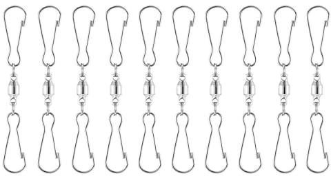 Ganci Girevoli - Ricchi Girevole, Swivels Twinners Swivels, Smooth Clip Spoders | Gancio metallico robusto per appendere ventre, filatori a, campanelli E