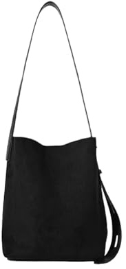 Itkcozcg Petit sac à main pour femme, sac à bandoulière avec poignée sur le dessus, sacoche et porte-monnaie avec sac à cosmétiques, seau à bandoulière pour femme, Noir , One Size