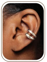 ORAZIO Ear Cuff Plata Pendientes Sin Agujero Mujer Antialergicos Earcuffs Pendientes Clip Ajustable Pendientes Falsos Helix Cartilago Faux Piercing Oreja