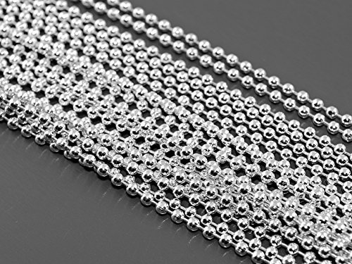 10 m Kugelkette in silberfarben, 2 mm von Vintageparts, DIY-Schmuck