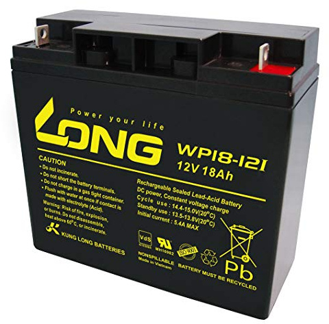 Akku 18Ah 12V AGM WP18-12I zyklenfest Blei Batterie Rasenmäher Rasentraktor Aufsitzmäher Boot Scooter 17Ah 19Ah 20Ah 22Ah 23Ah