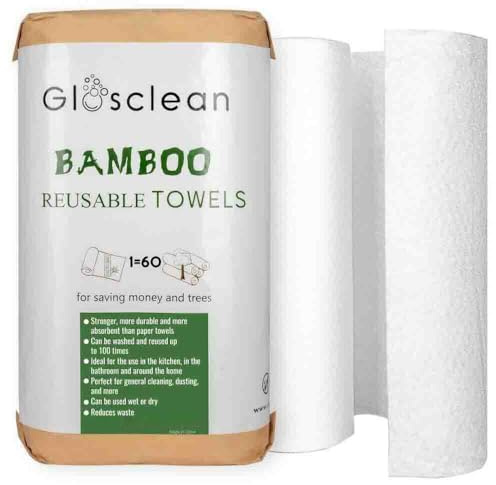 Reusable Bamboo Paper Towels – Bamboo Paper Towels Reusable Washable – 20 Sheets of Washable Paper Towel - Bamboo Reusable Paper Towel for Home, Office – Safe & Multipurpose Bamboo Paper Towels