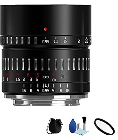 TTArtisan 50 mm F0.95 APS-C große Blende manueller Fokus Objektiv für Fuji X Mount spiegellose Kamera XT3 XT4 XT10 XT20 XT30 XS10 XA3 XA5 XA7 XE3 XPRO1
