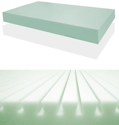 Medidoc Orthopädische 7-Zonen Komfortschaummatratze, Härtegrad 2-3, RG 30 Mittelfest, ohne Bezug, Öko-Tex Zertifiziert, 60 x 190 cm, Höhe 16 cm, Produziert nach Deutschem Qualitätsstandard
