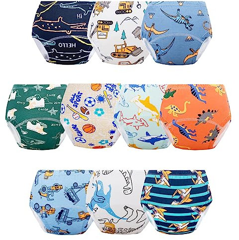 Cogindss Xmrlvn Baby Töpfchen Trainingshose für Jungen und Mädchen 4-6 Jahre,Grün,10 Stück,L