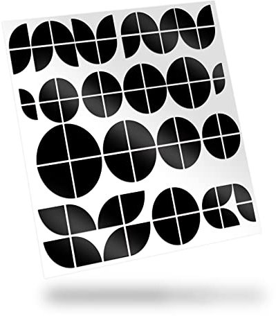 Finest Folia Emblem Ecken Aufkleber kompatibel mit BMW selbstklebend Auto Sticker wasserfest Motorrad Zubehör 74 teilige Folie K102 (02 Schwarz Glanz)