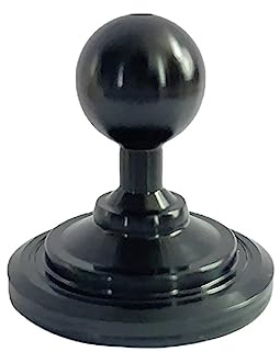 NovelGoal Base adesiva a sfera in lega di alluminio, base magnetica da 17 mm, supporto magnetico per auto, supporto per telefono cellulare, supporto GPS, accessori (nero)