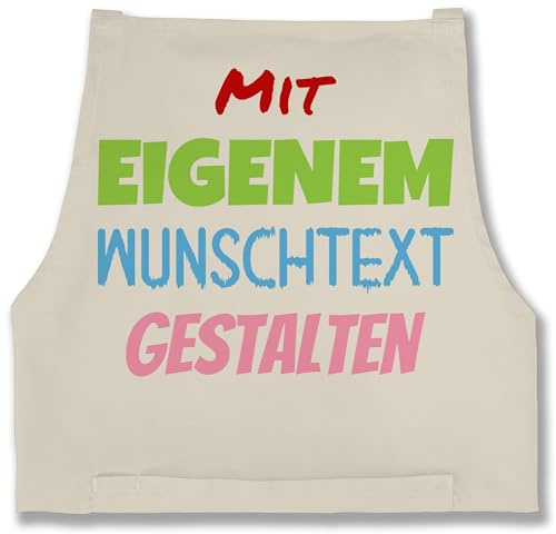 Geschenk mit Namen personalisiert by Shirtracer - Schürze - Aufdruck selbst gestalten - Wunschtext I Mit eigenem Text personalisiert I Custom Text