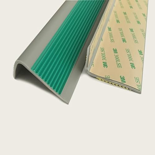 Treppenkantenprofil Selbstklebend PVC Treppenkantenprofil Treppenprofil L-Form Flexible GummistufenEinfache Installation Geeignet für Außen- und Innentreppen Anti-Rutsch Treppenkante. ( Color : Dark ,