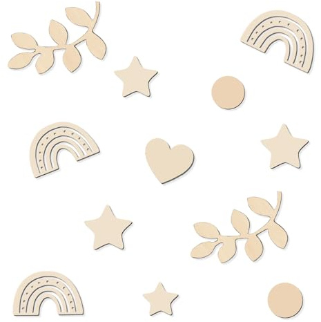100 stk Taufe Deko Konfetti Boho aus Holz Tischdeko Taufe Babyparty Geburstag Kommunion Taufe Deko Regenbogen für Junge Mädchen