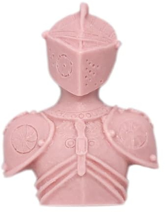 Moule à savon en silicone avec figurine de chevalier et casque | Résistant et flexible | Idéal pour créer des travaux manuels et des décorations | Dimensions : 5,1 x 6,7 x 2,2 cm | Poids : env. 30 g