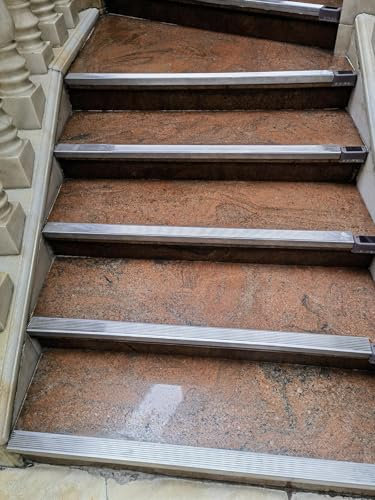 Treppenkantenprofil Antirutsch Treppe 5-teiliger Treppenkantenschutz Für Den Außenbereich, Rutschfeste Treppenkantenverkleidung Aus Metall Für Holztreppen/Vinylböden/Laminatböden/Betonstufen/Zemen