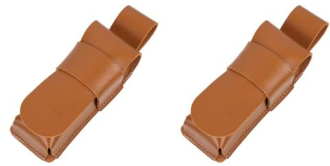 SHOWERORO 2stücke Leather Harmonica Protective Cover Aufbewahrungstasche Für Mundharmonika Braun Tragbare Harmonica Sleeve Für Schutz Pflege Ihrer Instrumente