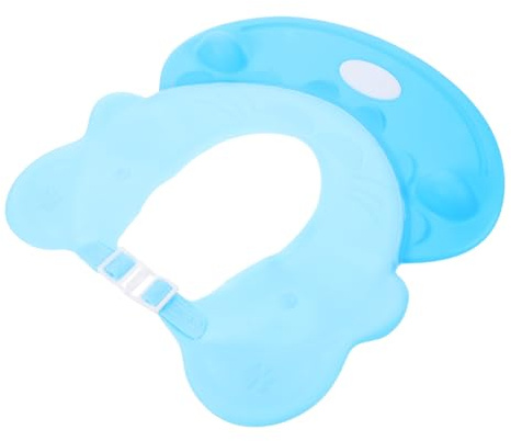 JOINPAYA Wasserdichte Badehaube für Cartoon-motiv Verstellbar für Haarwäsche Baden und Duschen Schützt Ohren und Augen Blau