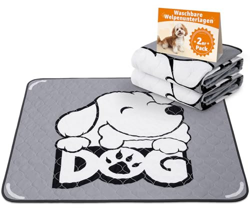 Waschbare Welpenunterlagen, auslaufsicher und rutschfest Hundeurinpads, saugfähige Unterlage für Welpen, Alte Hunde oder inkontinente Hunde