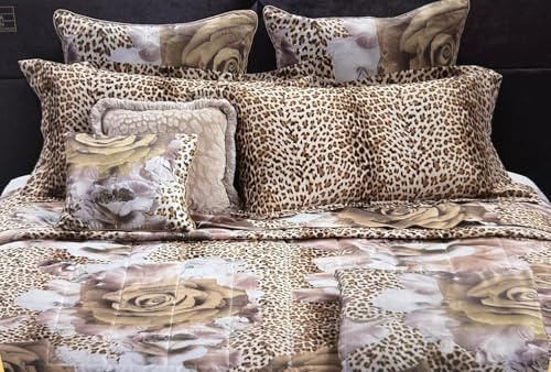 Roberto Cavalli - Set Lenzuola - 100% Cotone – Include 1 Lenzuolo con Angoli + 1 Lenzuolo Piano + 2 Federe 50 x 80 cm - Singolo, Matrimoniale, King Size - Biancheria da Letto & Linens