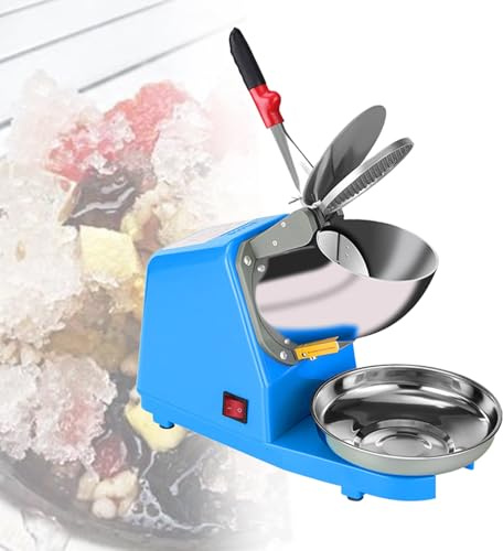 Broyeur à glace électrique avec deux lames en acier inoxydable, haute efficacité, 85 kg par heure pour usage domestique et commercial