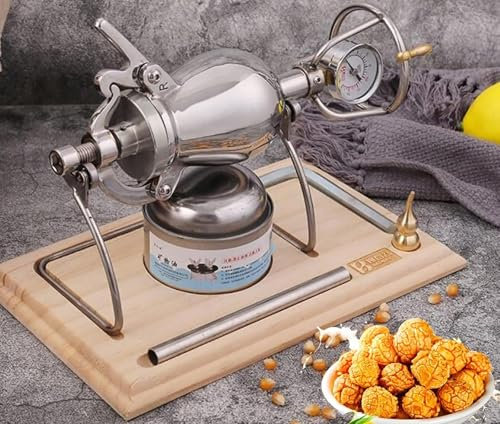 Machine a Pop Corn chinoise haute pression, Popcorn Machine vintage en acier inoxydable, petite Appareils à Popcorn pour cuisinière, pour la maison(328ml)