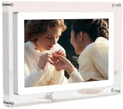 Cornice For Foto Digitale In Acrilico Da 10,1 Pollici Display Orizzontale 1280x800 Con Batteria 1G Di Memoria Tyep C NFT Picture Video Frame Condividere Facilmente Momenti