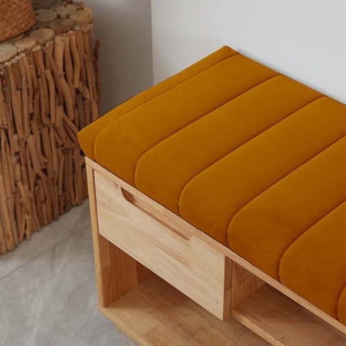 Genérico Cojin para Banco 100x40 120x40 140x40 80x40 150x50 CojíN De Asiento De Banco ExtraíBle, CojíN De Banco De JardíN para Interior Y Exterior, AlféIzar De Ventana Sofá,Naranja,150x35x4cm
